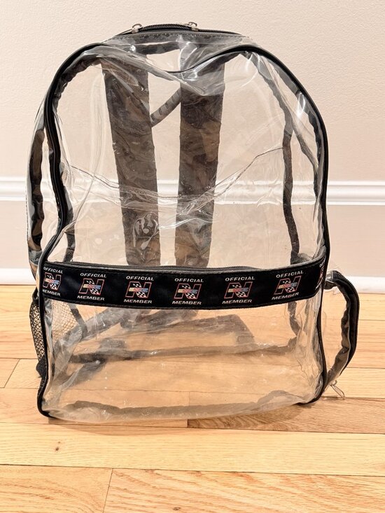 NASCAR Official Member Clear Backpack With Adjustable Straps & Mesh Side Pockets main image 5